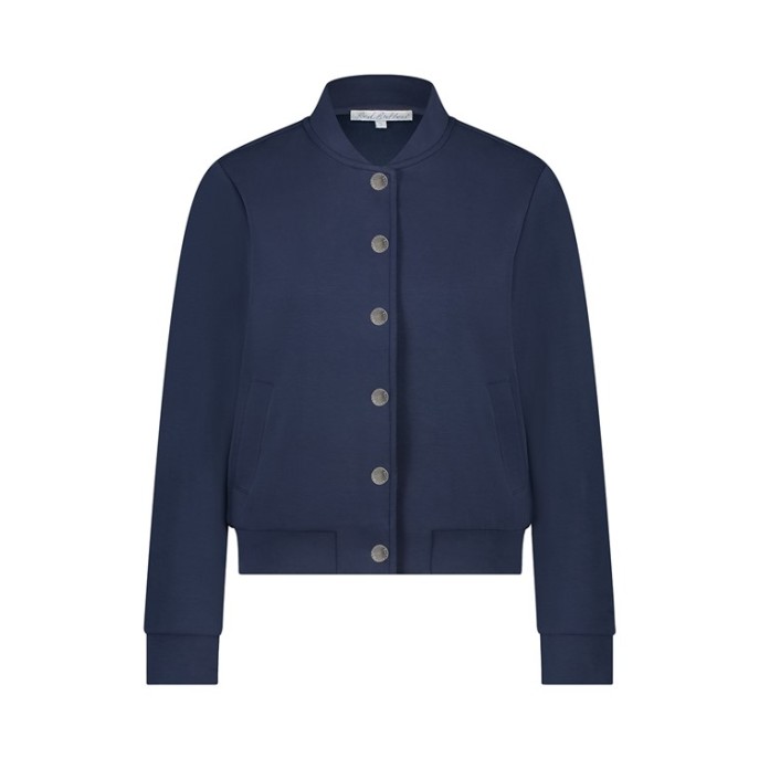 Red Button Bomber jacket scuba Midnight Blue